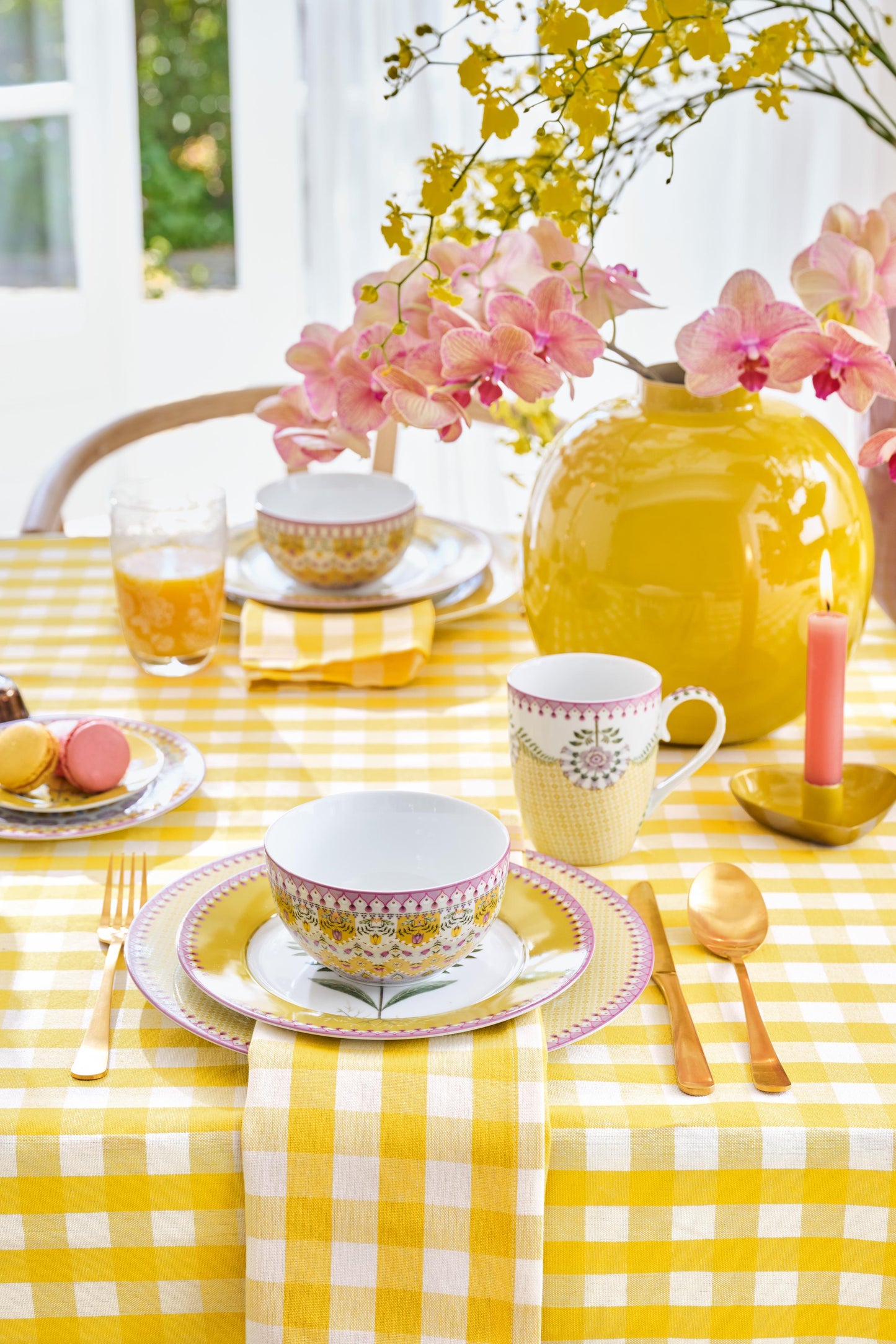 Pip Studio Mok Lily&Lotus Tiles Yellow - Large