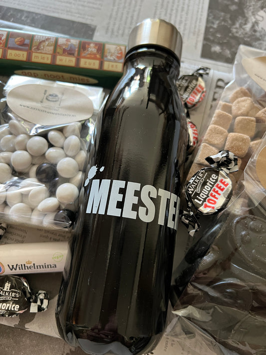 Cadeaupakket voor de meester met waterfles