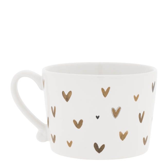 Mok met bruine hartjes - Bastion Collections