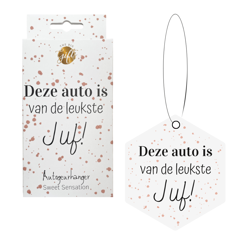Bedankt Juf - Autogeurhanger