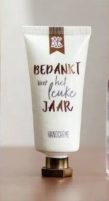 Bedankt voor het leuke jaar - Handcreme