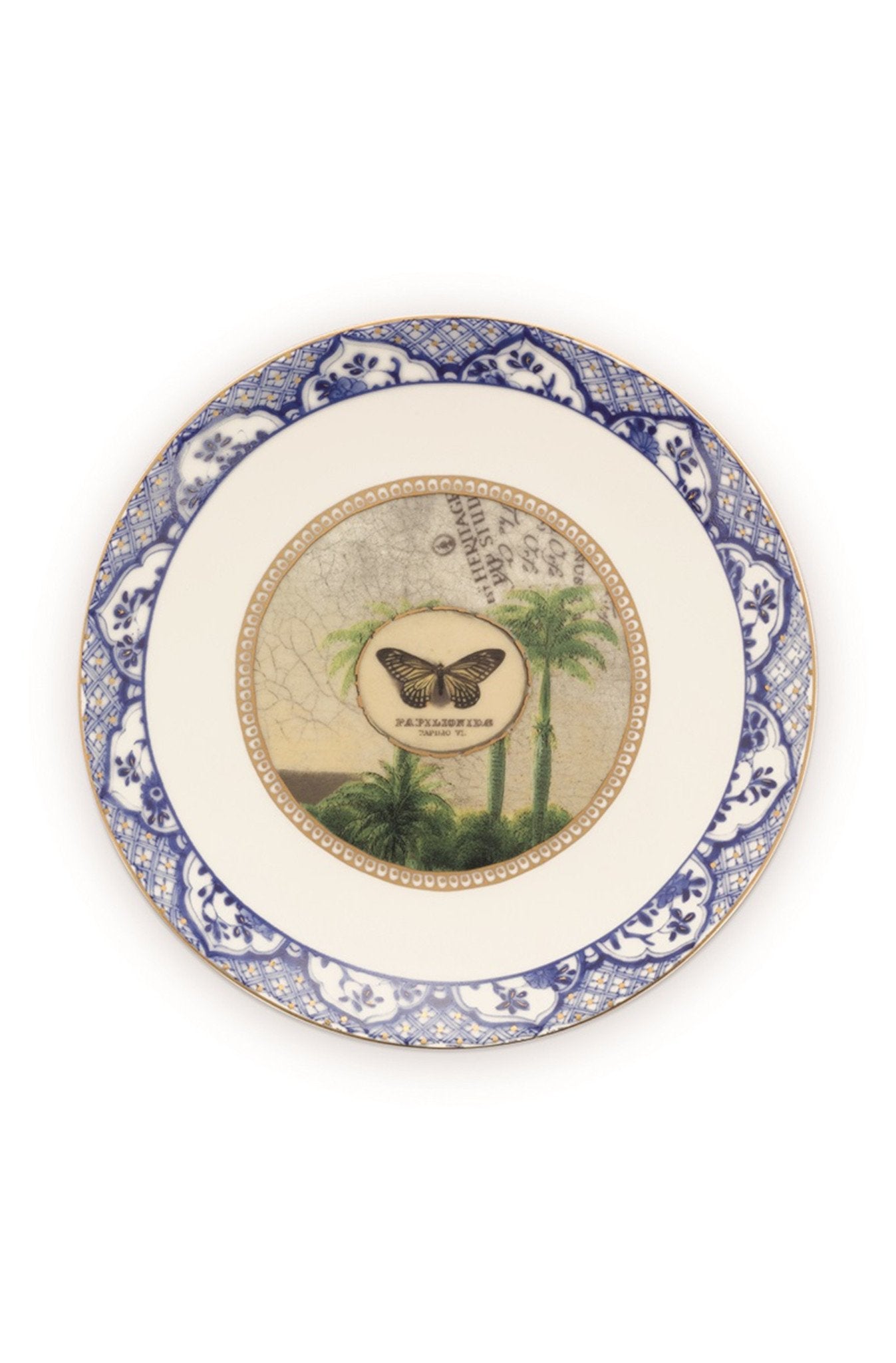 Gebaksbord Vlinder Blauw 15 cm
