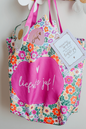 Voor de Juf - Tas met bloemen