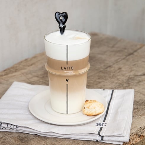 Latte Machiato glas streep