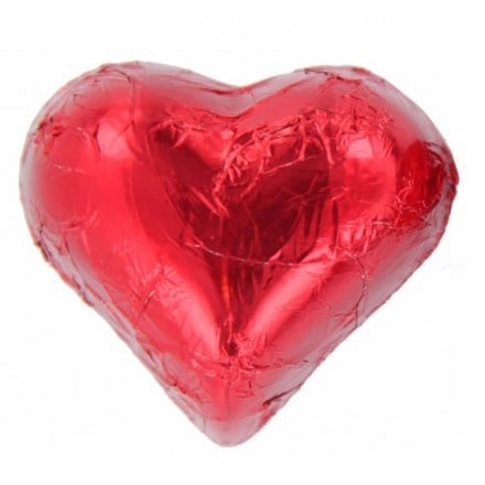 Chocoladehartje  Rood