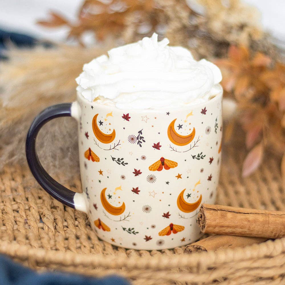 Grote theemok met herfstprint