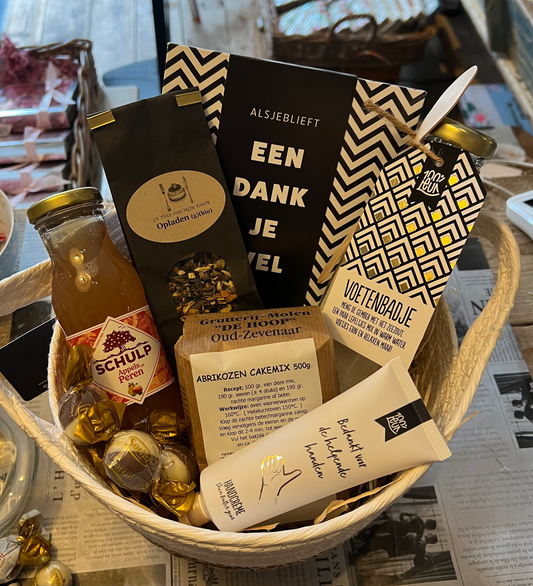 Cadeaupakket  in mand - Bedankt