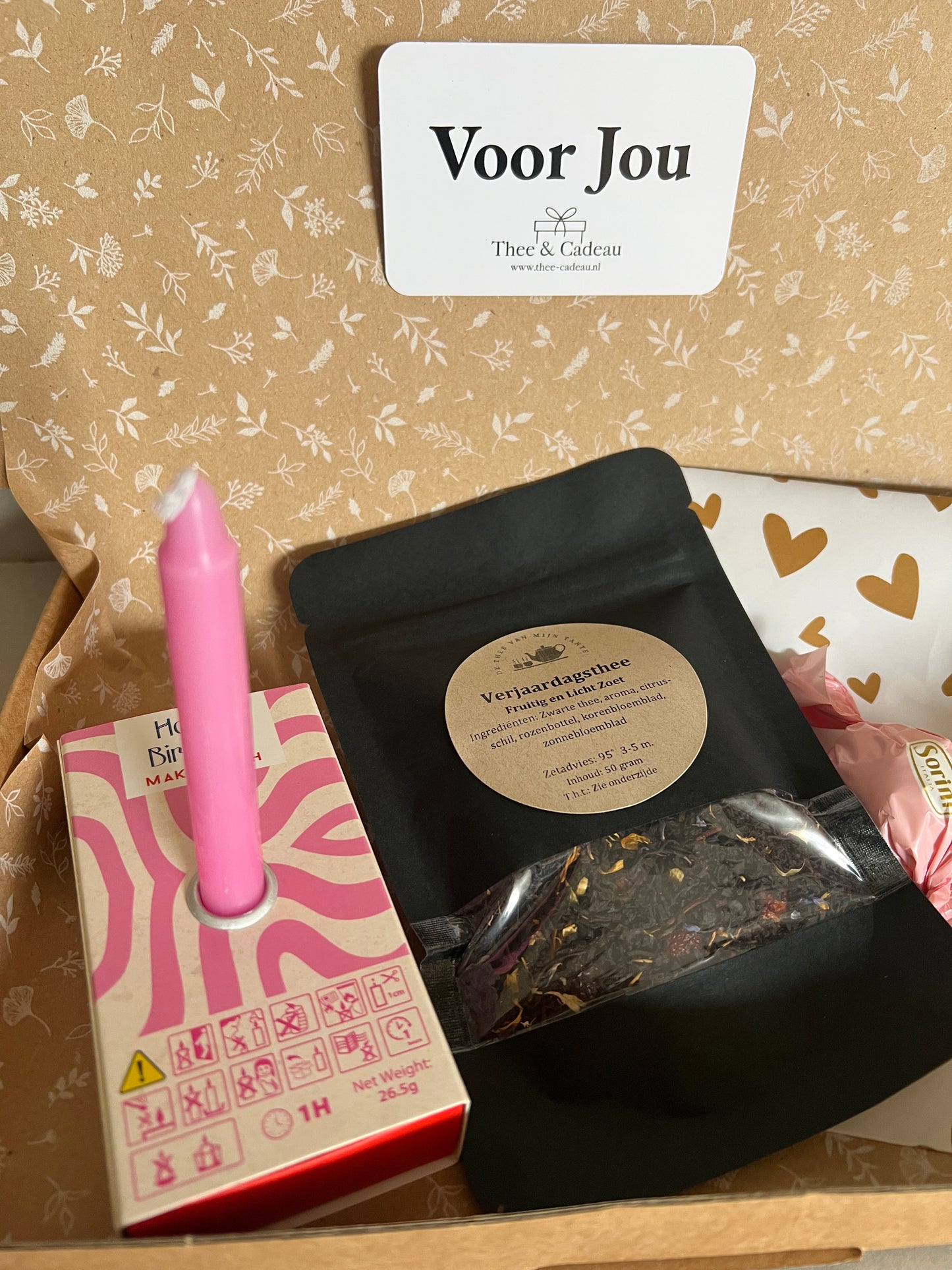 Brievenbuscadeau - Theepakket Verjaardag