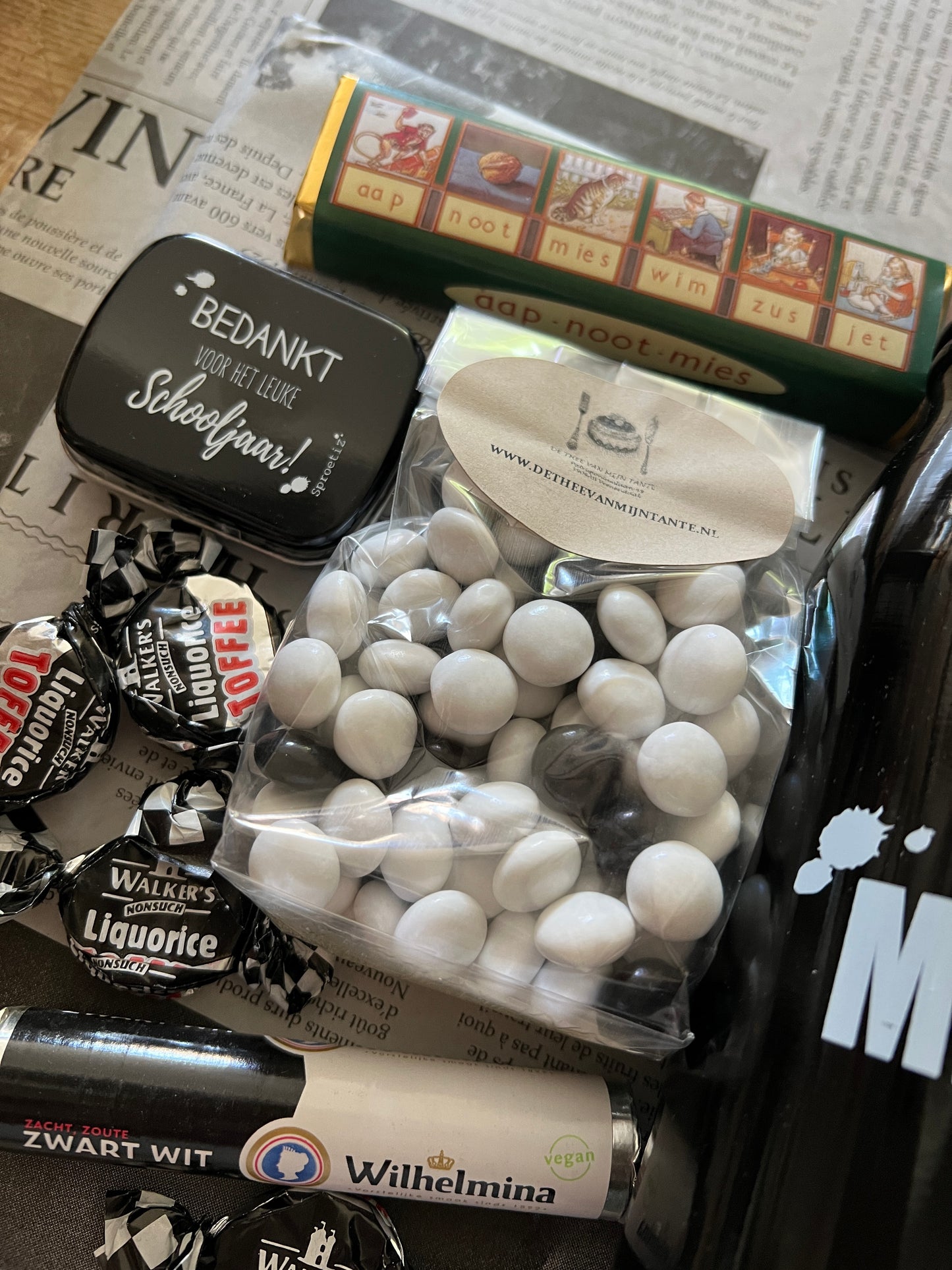 Cadeaupakket voor de meester met waterfles