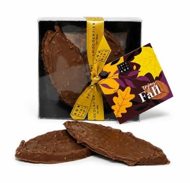 Herfst Nougatine blaadjes in geschenkdoosje