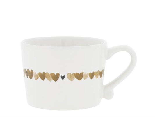 Mok Medium met bruine hartjes  - Bastion Collections
