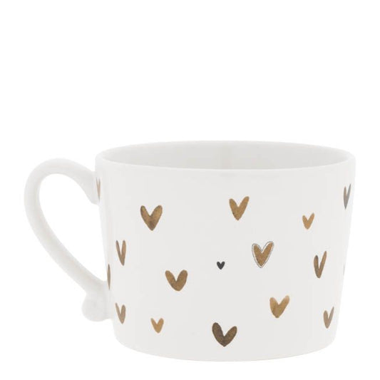 Mok met bruine hartjes  - Bastion Collections