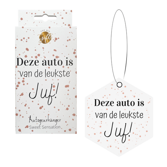 Bedankt Juf - Autogeurhanger