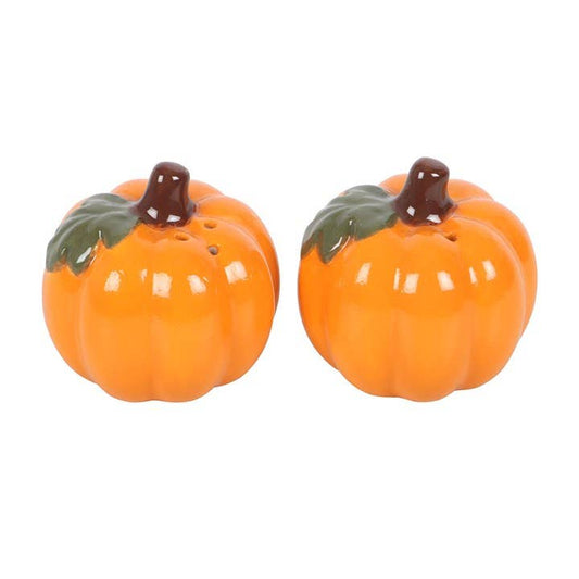 Herfstpompoen zout- en peperstrooiers