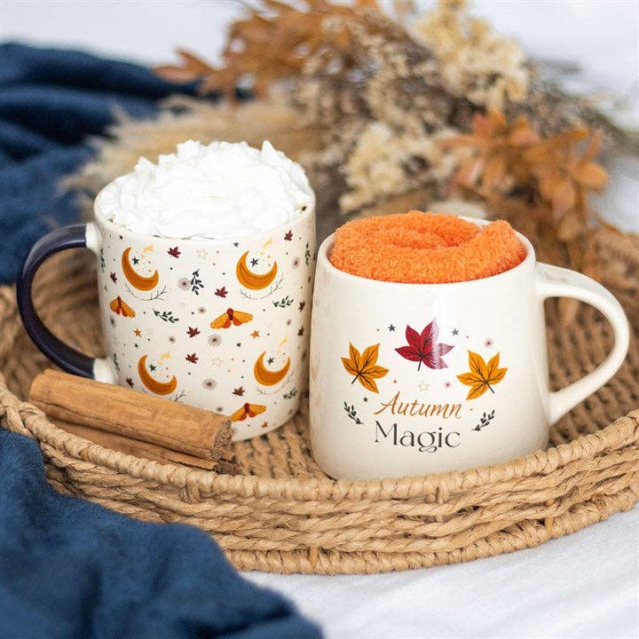 Grote theemok met herfstprint