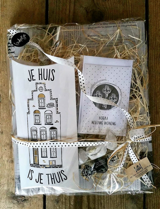 Cadeaupakket Nieuwe Woning met gevelzeep en geurzakje