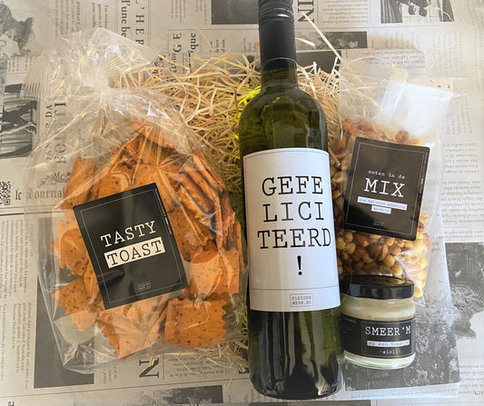Borrelpakket wijn - Gefeliciteerd