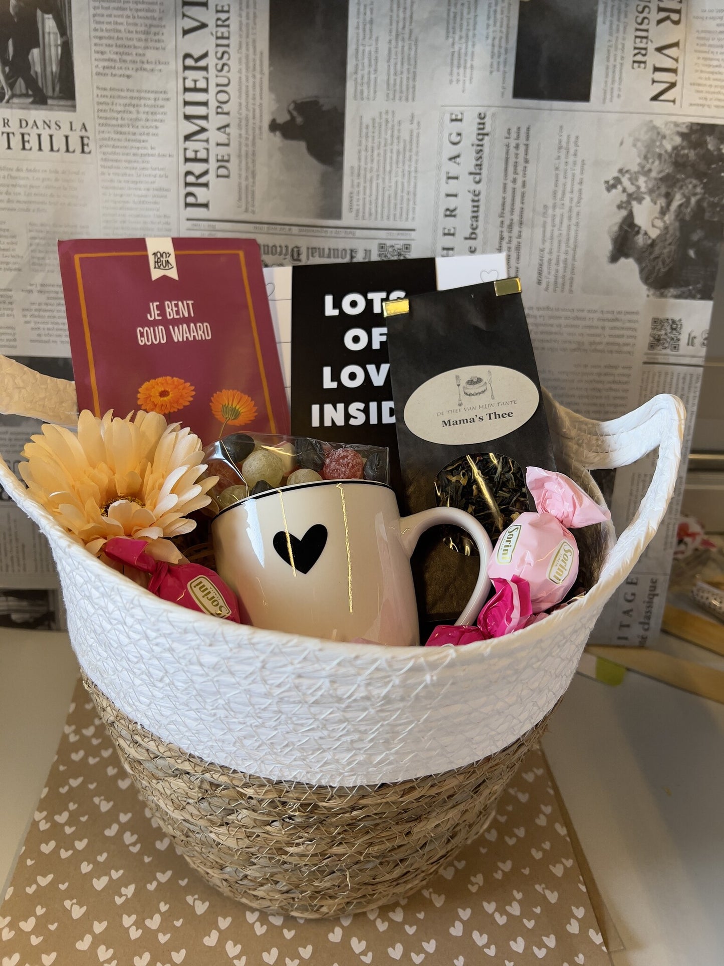 Moederdagpakket in mand - Lots of Love