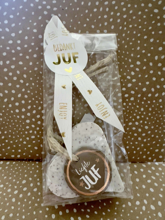 Voor de Juf - Een hartje van 100% Leuk