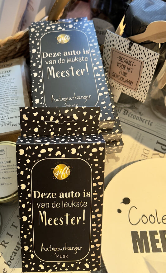 Bedankt Meester - Autogeurhanger