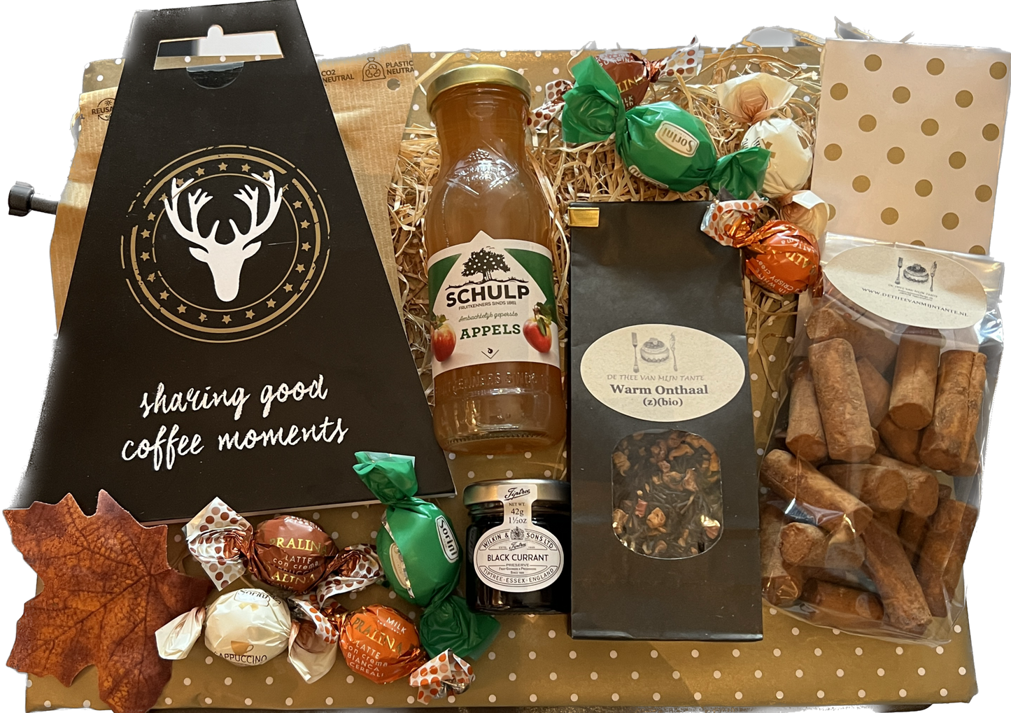 Koffie- en theepakket winter met chocolade en kaneel