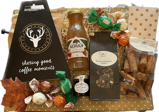 Koffie- en theepakket winter met chocolade en kaneel