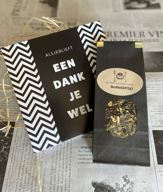 Thee en chcoladepakket Bedankt