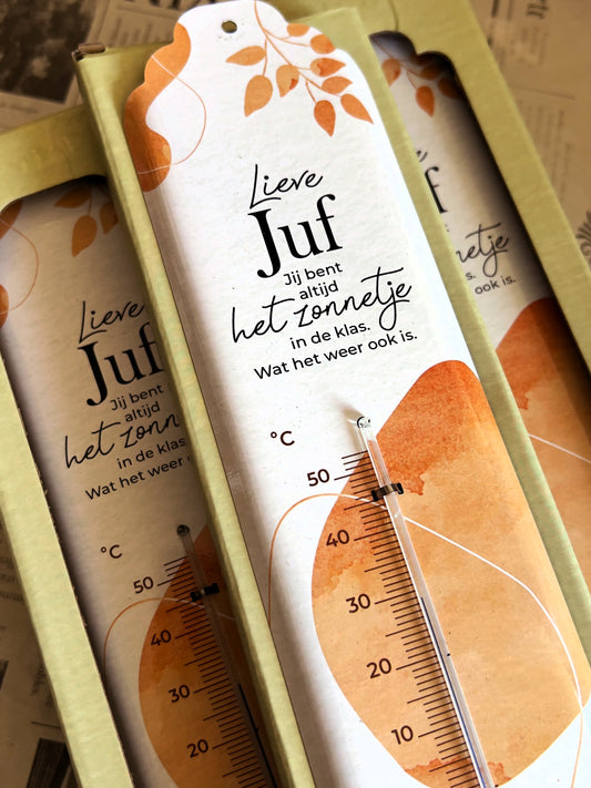 Bedankt Juf - Het zonnetje in huis - Thermometer