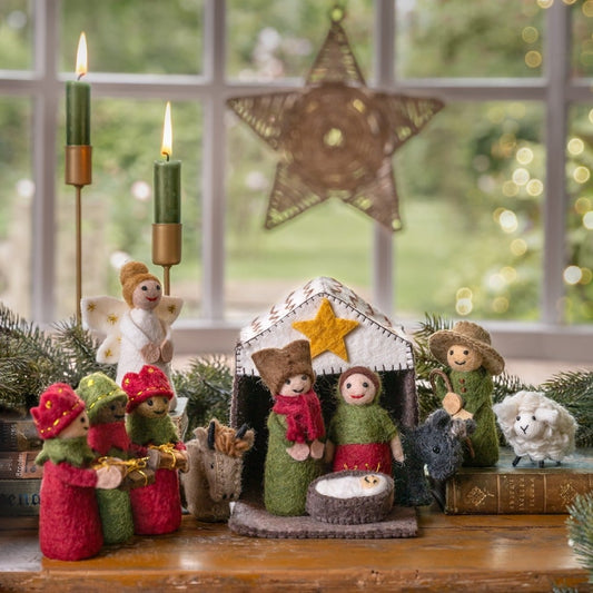 Kerststal - Rood Groen