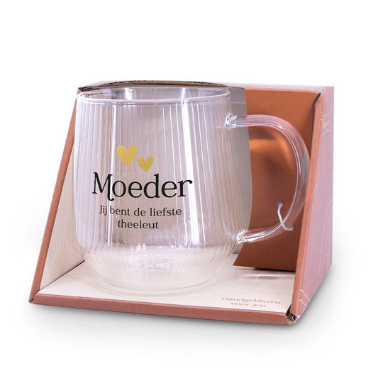 Theeglas, moeder, grootste theeleut