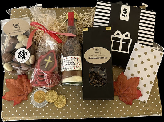 Sinterklaaspakket met chocoladewens en chocolademelk