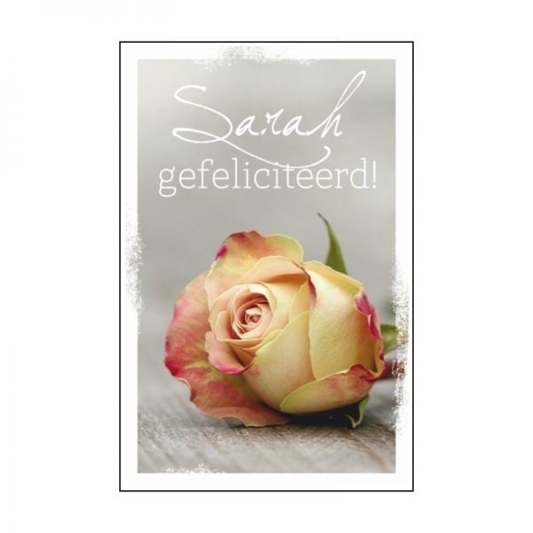 Sarah gefeliciteerd geurzak