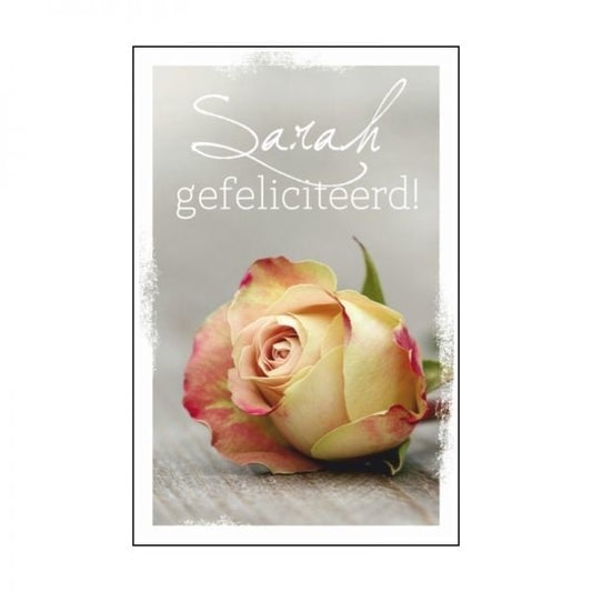 Sarah gefeliciteerd geurzak