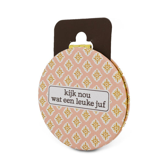 Tasspiegeltje - Kijk eens wat een leuke juf!
