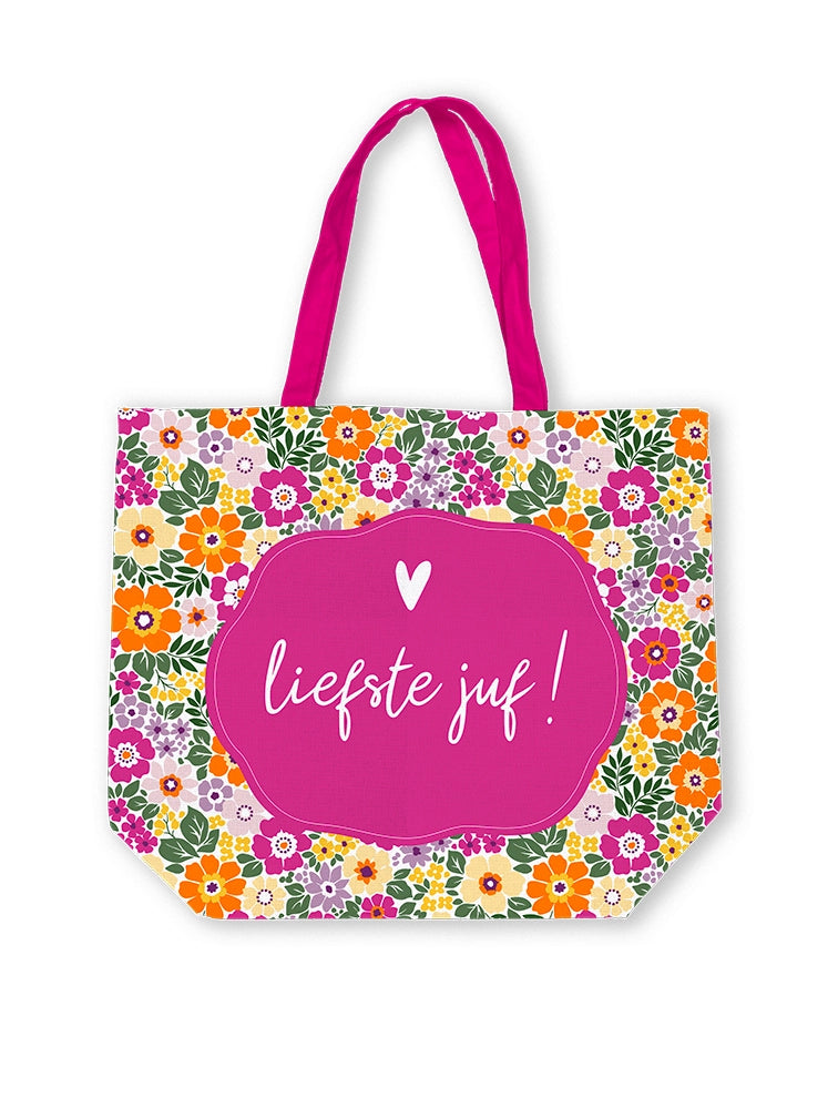 Voor de Juf - Tas met bloemen