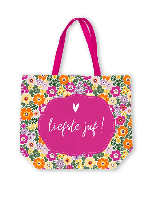 Voor de Juf - Tas met bloemen