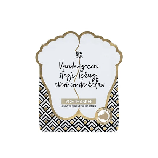 Voetenmasker - Vandaag een stapje terug - even in de relax